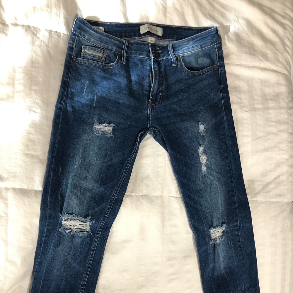 Distressed jeans